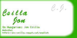 csilla jon business card